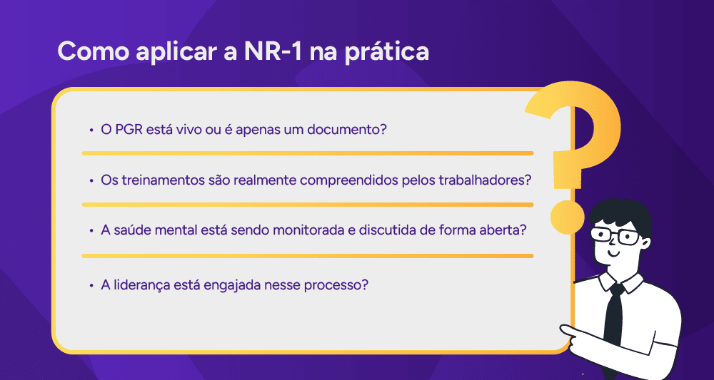 Checklist visual: Como aplicar a NR-1 na prática .