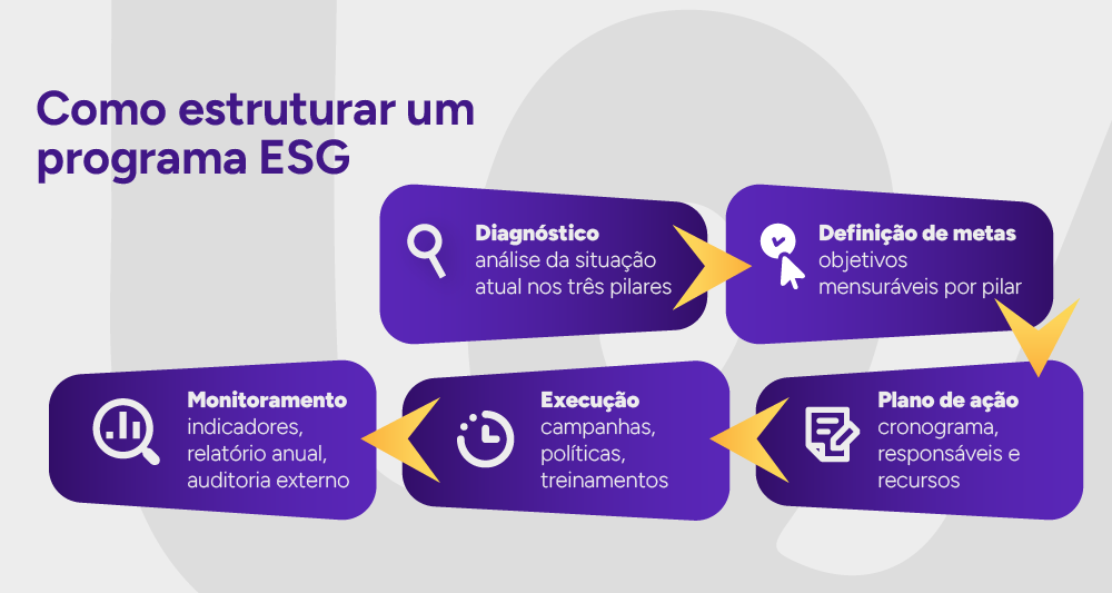 Fluxograma de implementação do programa ESG