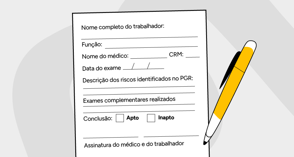 Infográfico com os dados obrigatórios do ASO.
