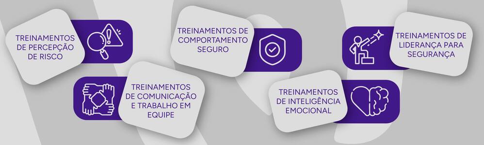 Infográfico com os tipos de treinamento comportamental.