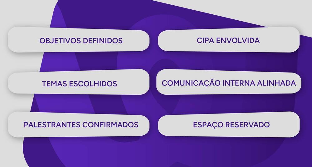 Checklist pré SIPAT para montar o cronograma.