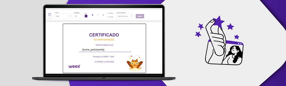 Imagem de certificado de participação da SIPAT.