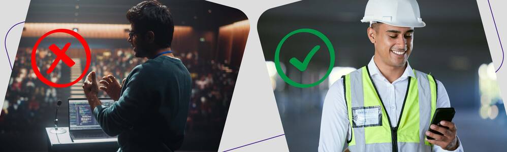 Trabalhador antes e depois da SIPAT com a Weex.